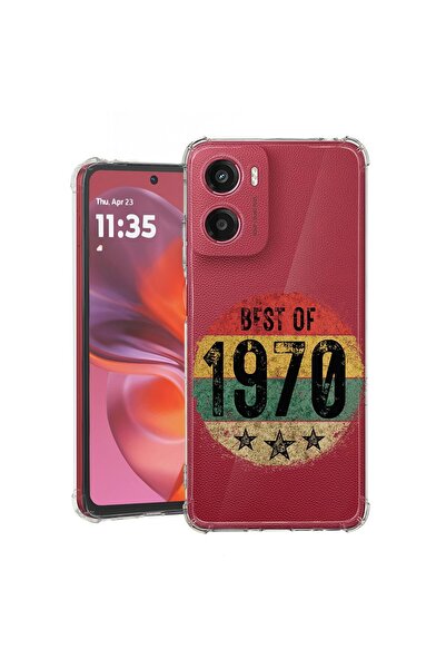 bestcase ¬Æ Husa pentru Motorola Moto E15, Anti Shock 1.5MM, Best Of 1970, Pr...