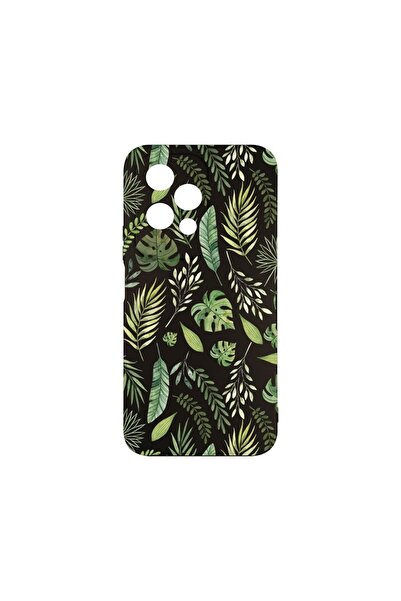 bestcase ¬Æ Husa Premium Silicon, Compatibila Cu Honor 200 Lite, Green leafs,...