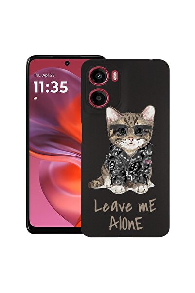 bestcase ¬Æ Husa pentru Motorola Moto G05, Leave Me Alone Cat, Slim Silicon 0...