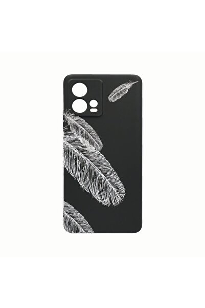 bestcase Husa Silicon, Compatibila Cu Motorola Edge 30 Fusion, Feathers BW, R...