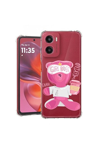 bestcase Θήκη συμβατή με Motorola Moto E15, Αντικραδασμική 1.5MM, Αρκουδάκι -...