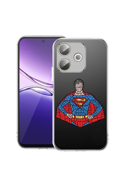 bestcase ¬Æ Husa Clear Silicon pentru OPPO A5 Pro 5G, Calligraphy Superman, 2...