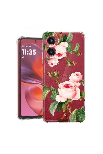 bestcase Θήκη συμβατή με Motorola Moto E15, Αντικραδασμική 1.5MM, Ροζ, Προστα...