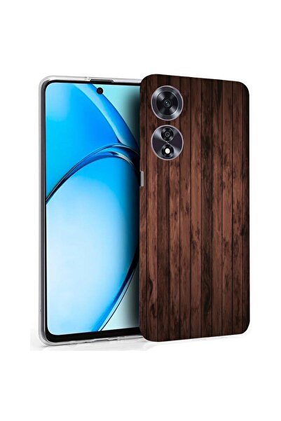 bestcase Калъф за OPPO A60 4G, Прозрачен силиконов 2ММ, Дърво орех, Противоуд...