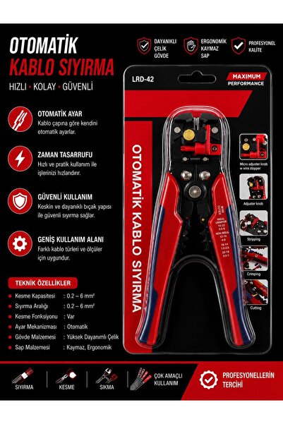 Keyfi Sepet Otomatik Kablo Sıyırma Pensesi Çok Amaçlı Kablo Kesme Sıkma Soyma...