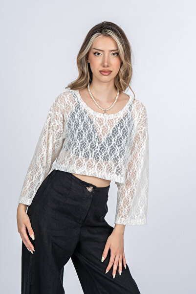 MissVina Aviana Modern Tulle Blouse 70083