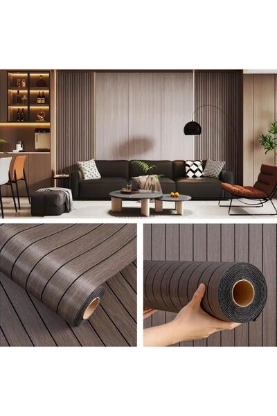 Arabest 3D Foam Wood Grain Wall Panels,300cm x 40cm,Self-Adhesive,Peel & Stic...