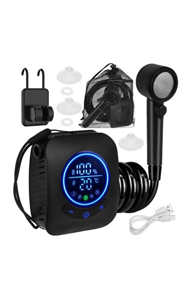 zola Dus portabil, 8000 mAh, debit 5-10 l/min, 5 niveluri presiune, 4 moduri ...