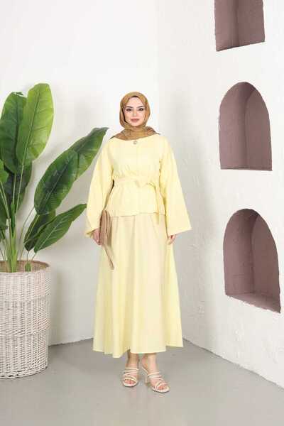 Moda Krash طقم تنورة صيفية بتطريز سوزو
