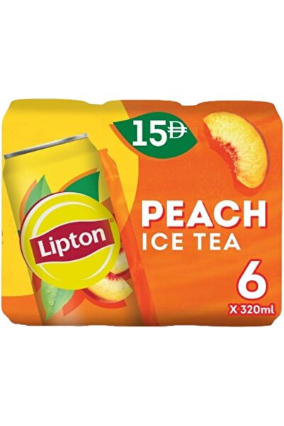 Lipton شاي مثلج بنكهة الخوخ في علب 320 مل × 6