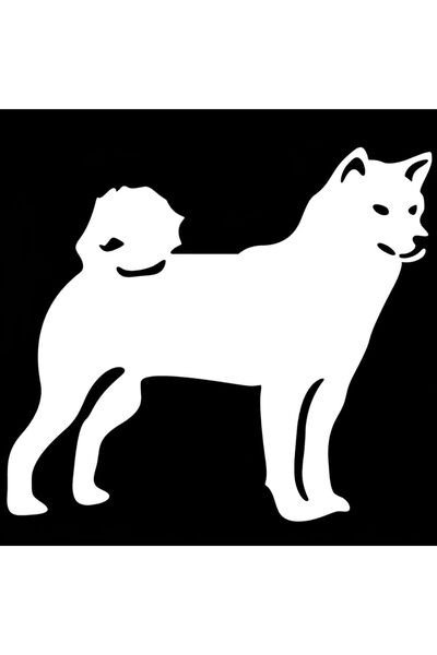 Other Autocolant auto 25 cm (9,8 inch) Shiba Inu Amuzant Alb Impermeabil 3D E...