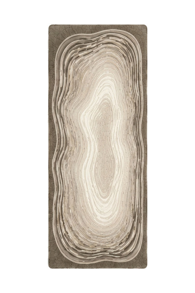 Rugs Modern Halı SDT Modern Topografik Desenli Katmanlı Dalgalı Kahverengi Be...