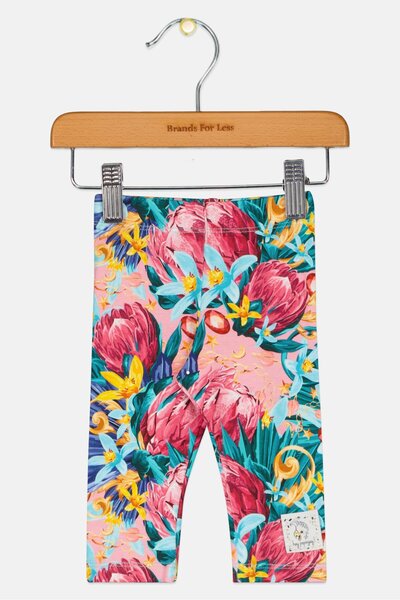 Hey Popinjay Toddlers Girl Floral Print Pull On Leggings, Multicolor