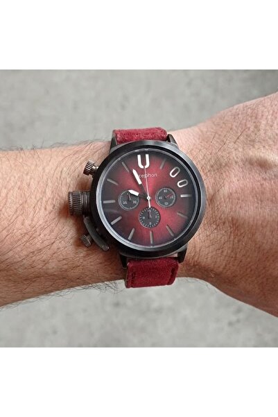 PİGADO Red Cord Waterproof Exception Men's Wristwatch