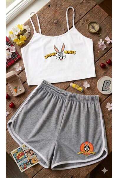 PEMBİŞ HOMEWEAR Natural Pamuk süprem crop basic