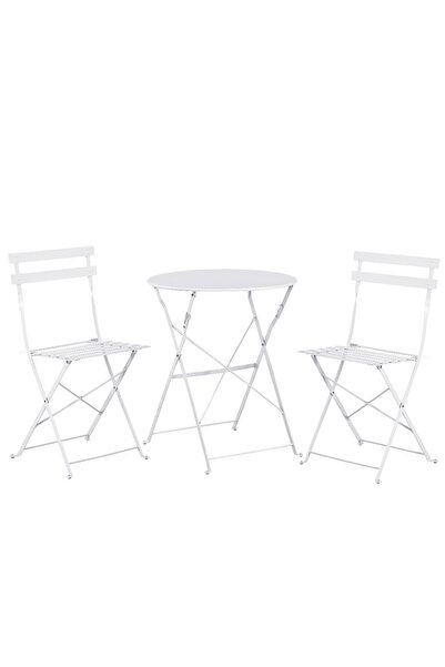 MAPROFI Mobilier pentru Gradina Bistro Flair, Set Masa cu 2 Scaune, din Otel ...