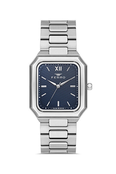 FERRO Silver Steel Cord Men's Wristwatch F11768A-A3 3Atm Water Resistant 2 Ye...