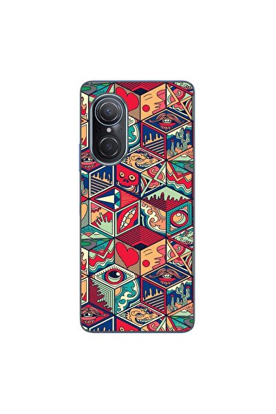 OEM Husa compatibila cu Huawei Nova 9 SE Silicon Gel Tpu Model Pop Art Geometric