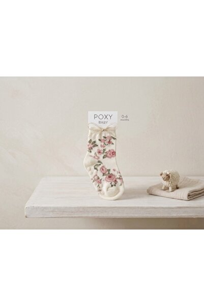 Nimini Kids Cotton Floral Non-Slip Detailed Baby Girl Socks