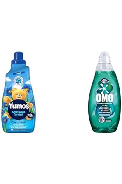 Yıldızan bgm shop Yumoş Açık Hava Mavi Gelincik 1440ml + OMO Fresh Kötü Koku ...