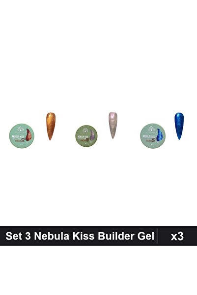 global fashion Set 3 Nebula Kiss Builder Gel 15g - Nr.01 Nr.12 Nr.16