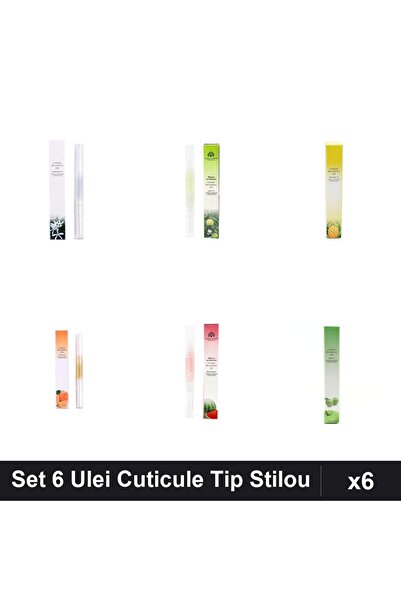 NAİLS Set 6 Ulei Cuticule Tip Stilou - Osmanthus, Mar, Ananas, Orange, Pepene...