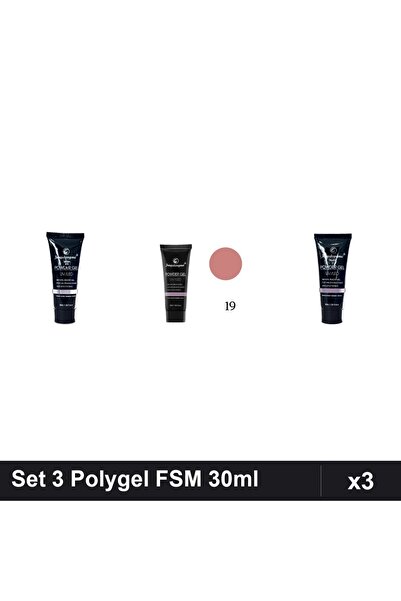 FSM Set 3 Polygel 30ml - Nr.23, Nr.19, Nr.22 - Constructie Unghii