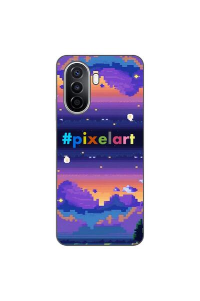 OEM Θήκη συμβατή με Huawei Nova Y70 από σιλικόνη gel TPU με σχέδιο Pixel Art ...
