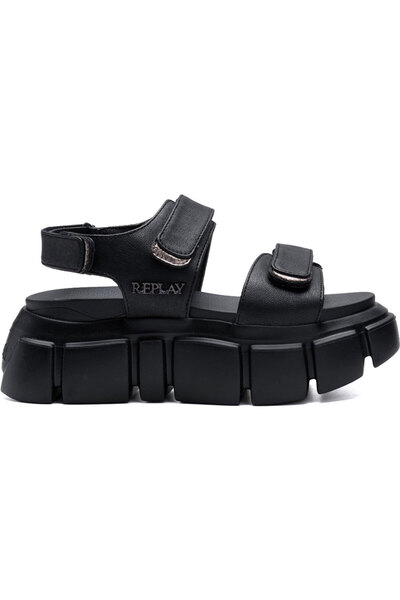 Replay μαύρο σανδάλι NUSTY VELCRO