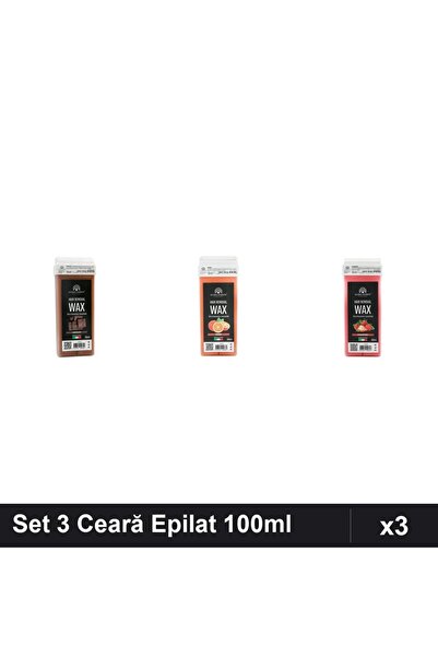 global fashion Set 3 Ceară Epilat 100ml - Ciocolată, Portocală, Căpșuni - Uni...