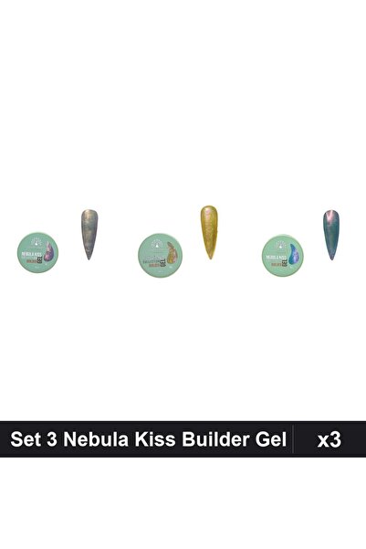 global fashion Set 3 Nebula Kiss Builder Gel 15g - Nr.11, Nr.06, Nr.03