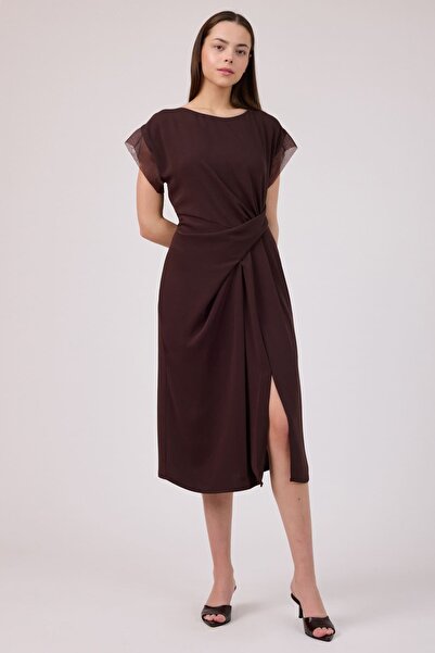 FEVER Drape detaylı dökümlü elbise