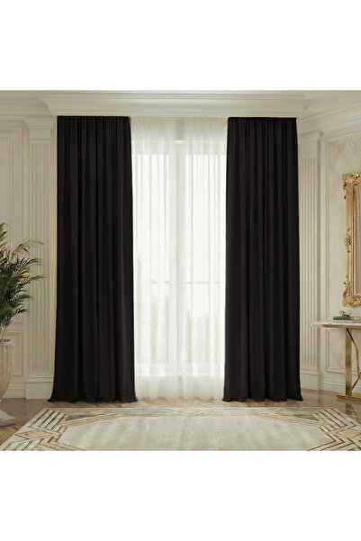 ArasyaHome Draperie de Textura Groasa YEMEN 80% Blackout Gri Închis