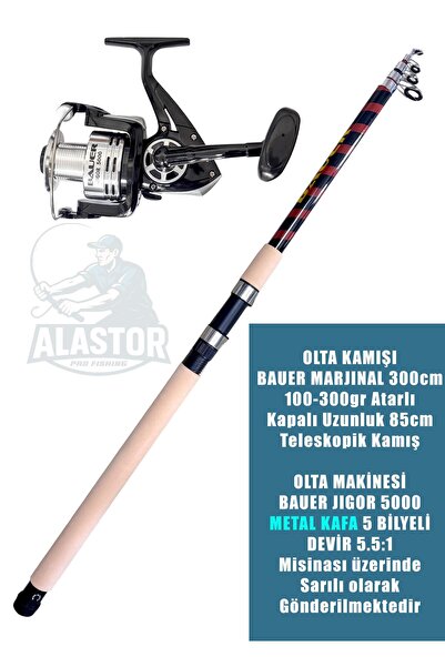 ALASTOR Olta Seti Olta Kamışı Metal Olta Makinesi Kıyı Tatlı Su Göl Deniz Olt...