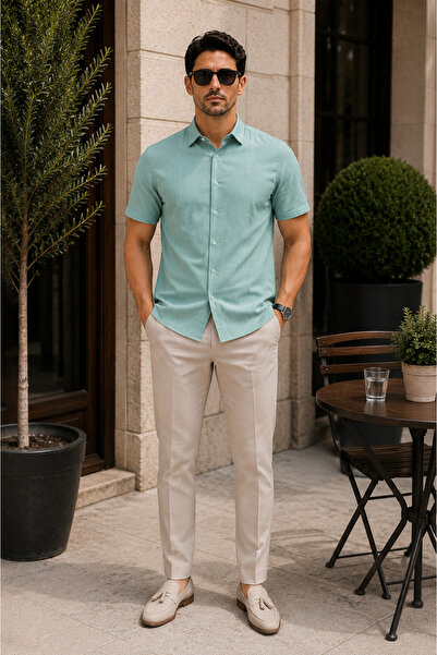COLVIS MAN Slim Fit Linen Men's Shirt