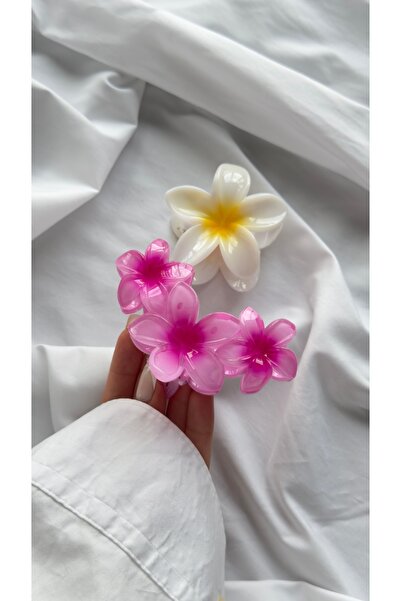 YOYYO Plumeria lotus cvet akrilna ukosnica set kopči za kosu - 2-dijelni este...