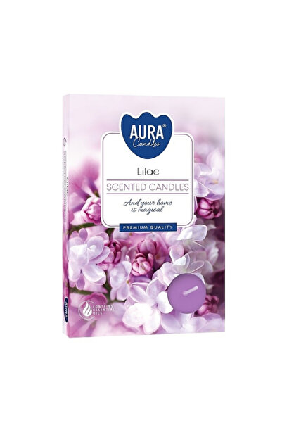BISPOL Lumanari parfumate, Bispol, Aura Candles, Liliac, 6 bucati