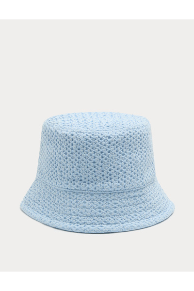 Marks & Spencer Saf Pamuk Dokulu Bucket Şapka