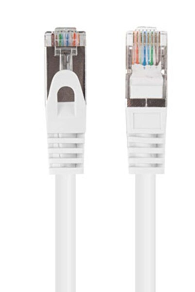 Lanberg Cordon de patch Cat.6 FTP 0.5m BIA≈ÅY, testat cu Fluke, pachet de 10 ...