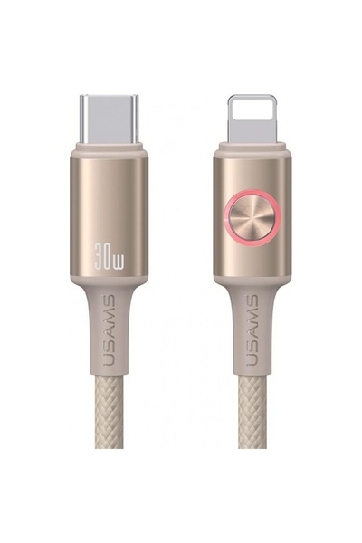Usams Kabel USB USB-C - Lightning 1.2 m Szary
