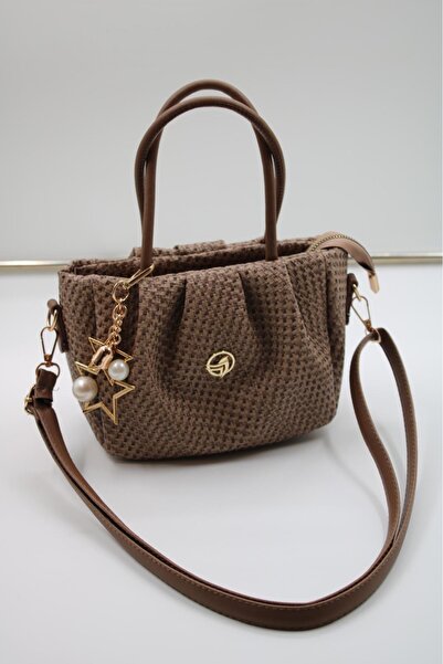 KIRASE Wicker Leather Drawstring Hand and Shoulder Bag with Special Design Ac...