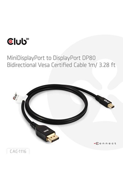 Club 3D Club3D Kabel MiniDisplayPort na DisplayPort 2.1 Certifikovan√Ω, Obous...
