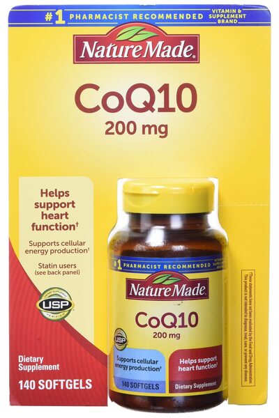 Nature Made كبسولات CoQ10، تساعد على دعم وظائف القلب وإنتاج الطاقة الخلوية، ب...