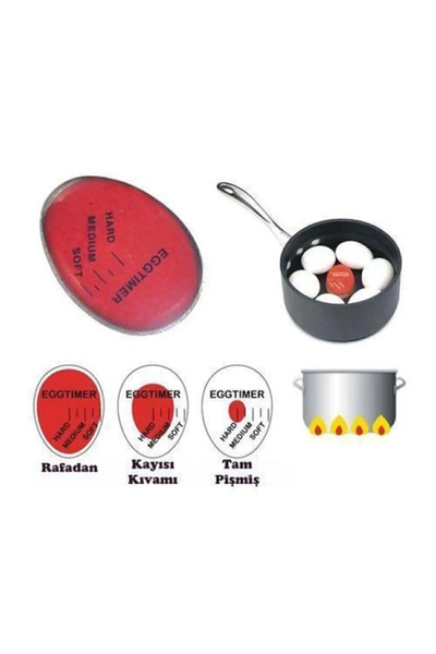 ZUZU MADE 2'li Set Dublör Yumurta Zamanlayıcı Pişirme Haşlama Süre Aparatı ve 1 Adet Seramik Süt Taşırmaz Süt Taşmasını Engeller