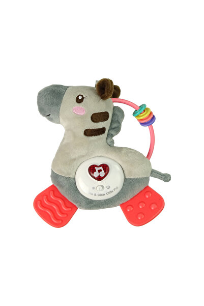 LeanToys Zebra interactivă edu d≈∫wiƒôk, jucărie de mestecat, zornăitoare