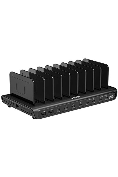 Unitek P1230CBK01-EU Stație de încărcare 240W 10x USB-C/A