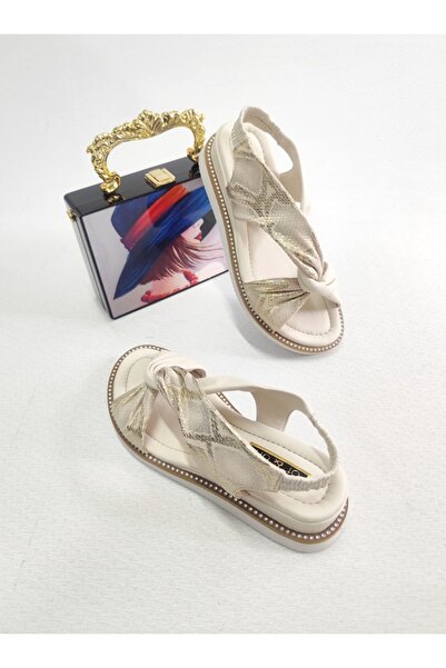 Of&Off Women's Genuine Leather Serpente Detail Sandals