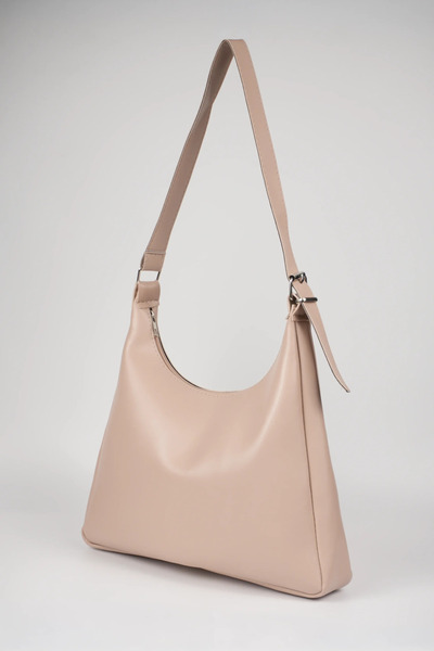 WB BAG Minimalist Fermuarlı Deri Görünümlü Kadın Omuz Çantası