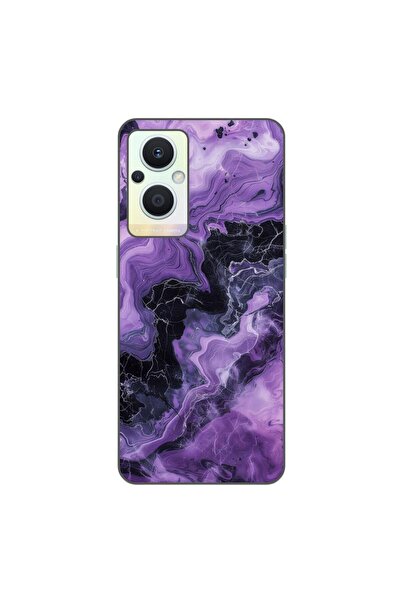 OEM Калъф за Oppo Reno7 Lite от силиконов гел TPU с абстрактен дизайн на лила...