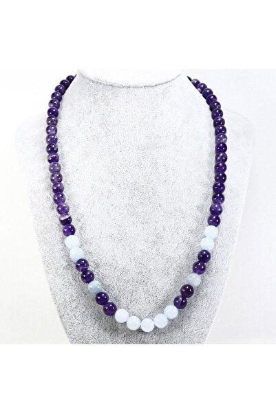 LADIN DOGALTAŞ Natural Stone Raw Amethyst Necklace